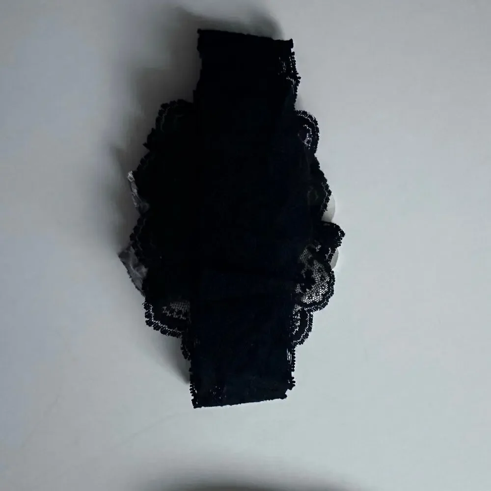 Persnickety Festive Lace Headband with Red Floral Christmas Detail